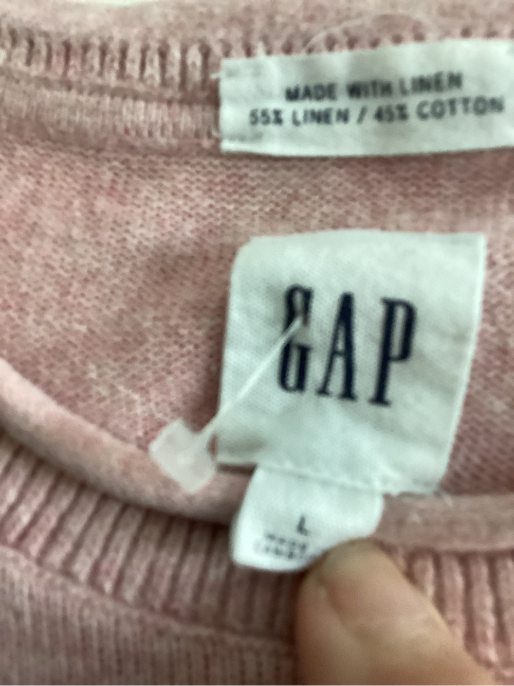GAP linen/cotton women’s Soft Crewneck Sweater - Picture 3 of 3